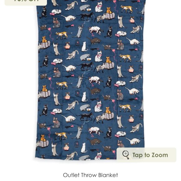 Vera Bradley Cat's Meow Fleece Throw Blanket NWT - Picture 1 of 4
